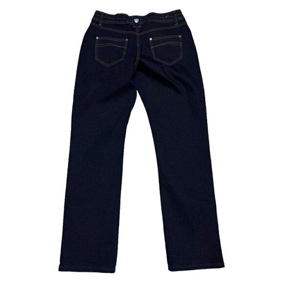 KUHL DENIM Flannel Lined Stretch Waist Designer Outdoor Denim Jeans Womens 8 - Picture 6 of 7